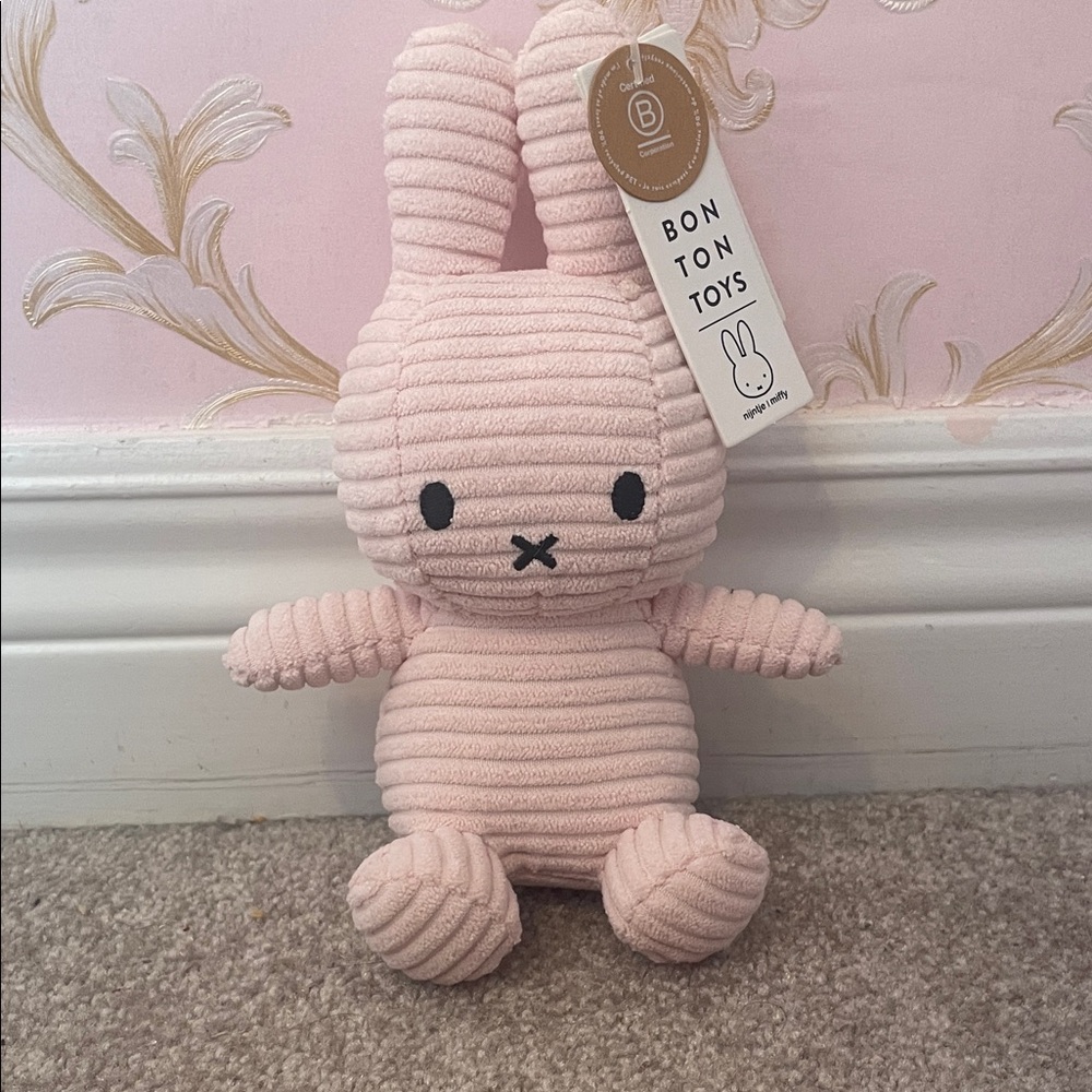 Pink Corduroy Miffy Bunny Plush